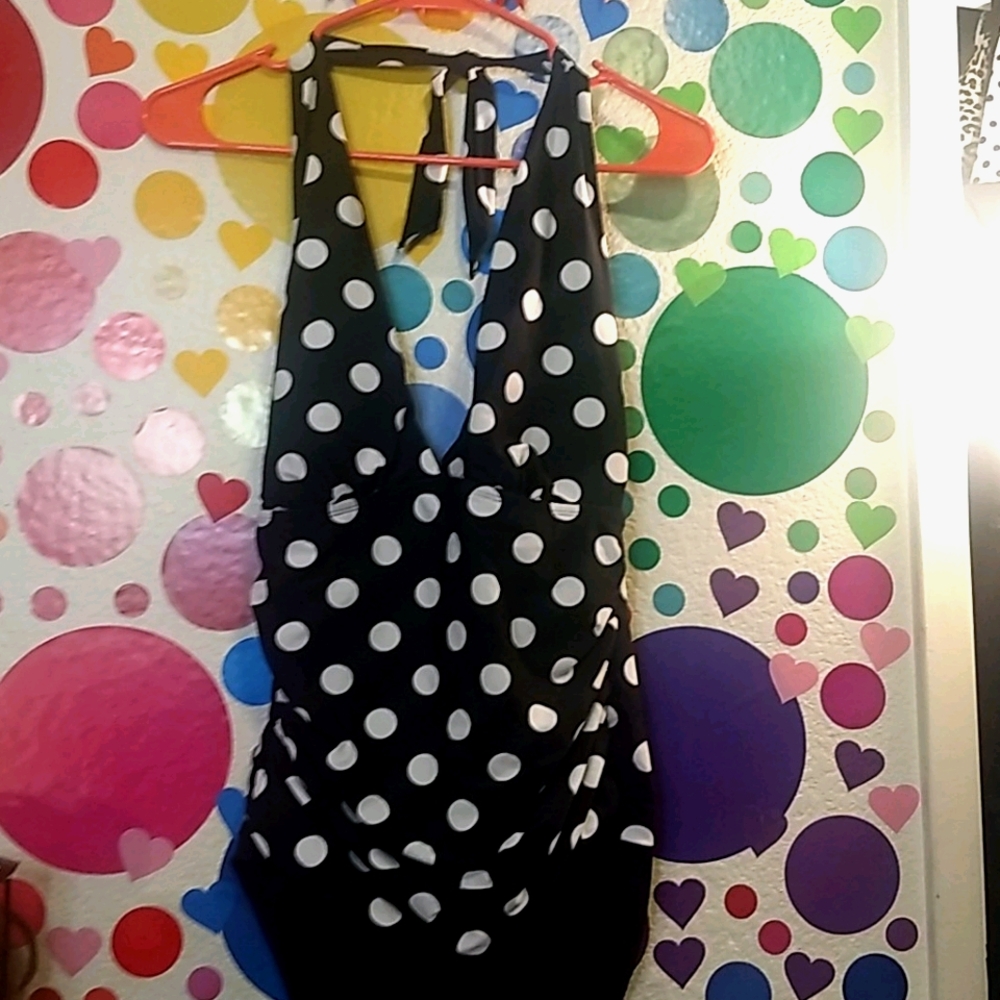CUTE 90S polkadot CHAPS bathing suit